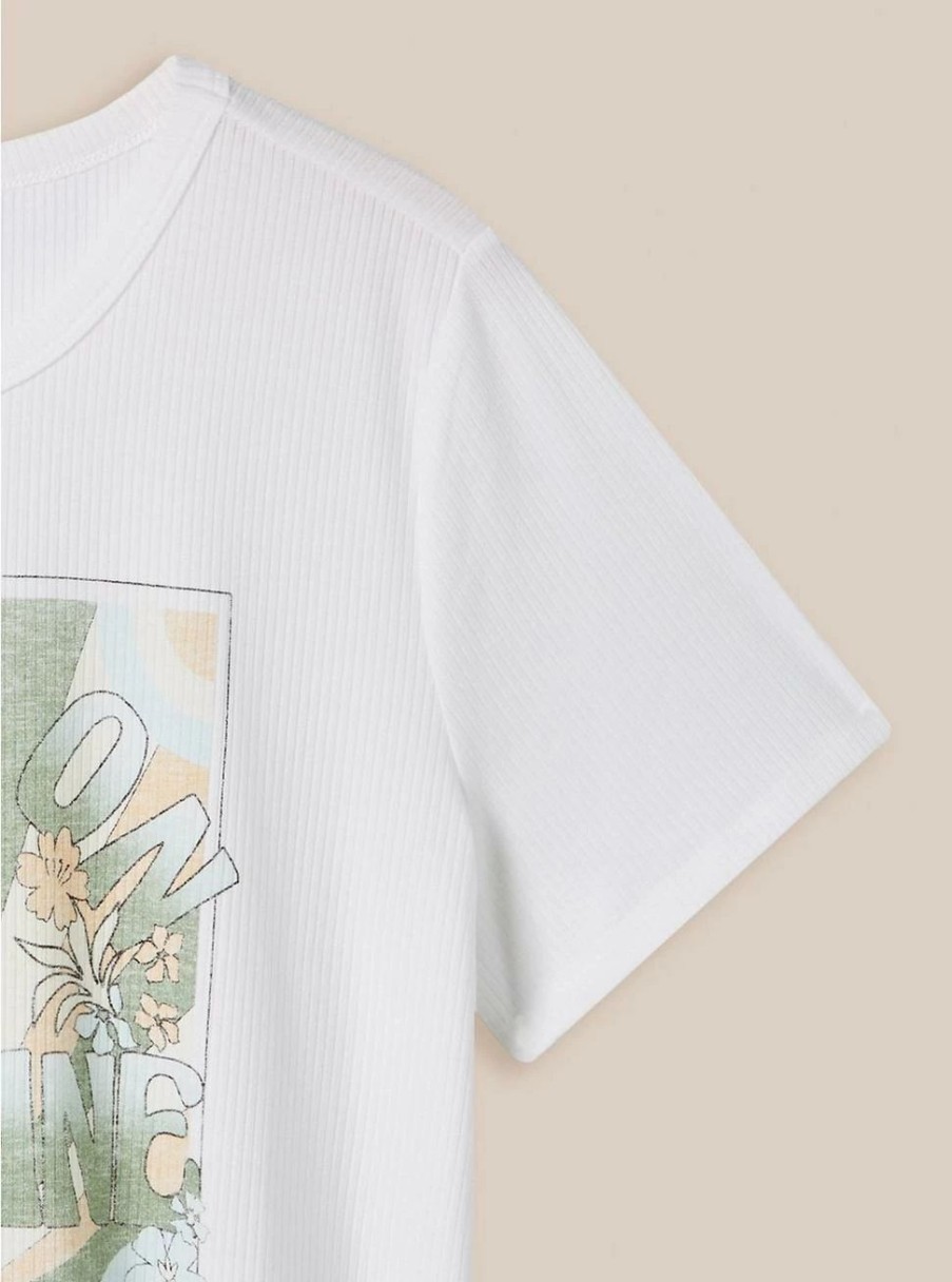 Tops * | Null Bring The Sun Super Soft Rib Crew Neck Tee