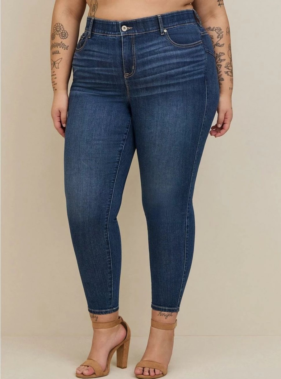 Jeans * | Torrid Bombshell Skinny Vintage Stretch High-Rise Jean (Tall)