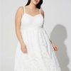 Dresses * | Torrid Midi Crochet Lace Sweetheart Dress