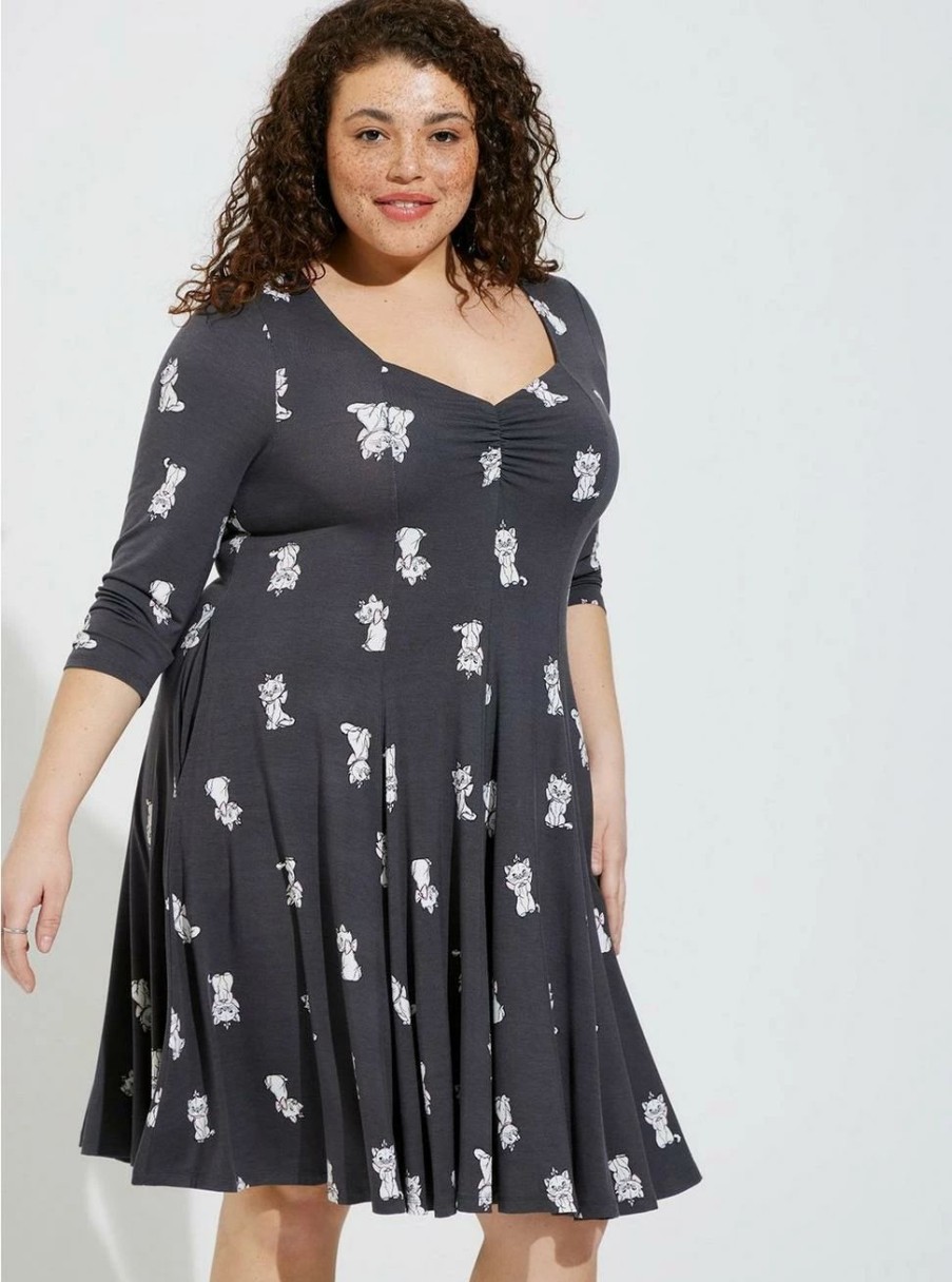 Dresses * | Torrid Disney Aristocats Skater Super Soft Dress