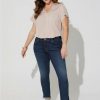 Jeans * | Torrid Boyfriend Straight Vintage Stretch Mid-Rise Jean