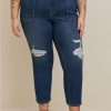 Jeans * | Torrid Perfect Boyfriend Ankle Vintage Stretch Mid-Rise Jean (Regular)