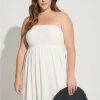 Dresses * | Torrid Mini Terry Cloth Smocked Strapless Beach Dress