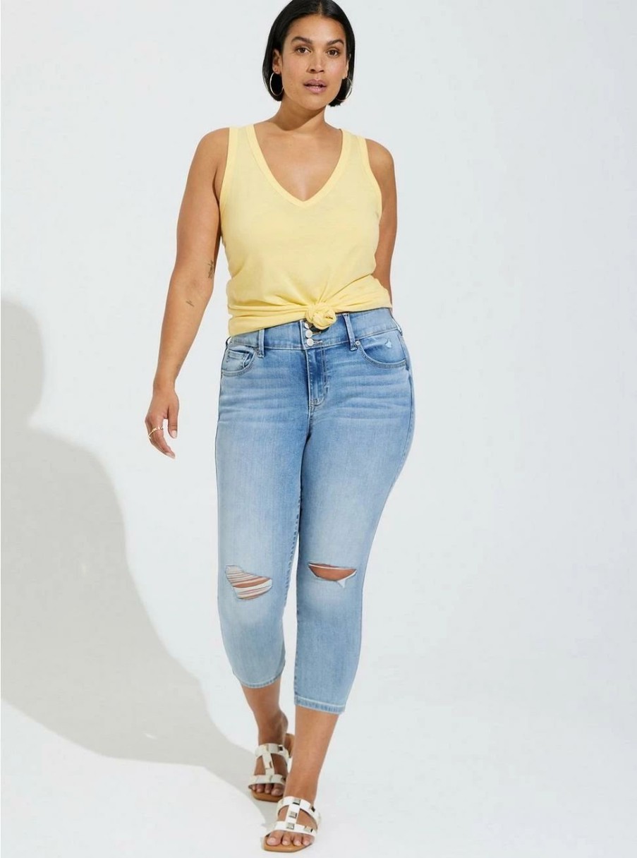 Tops * | Torrid Girlfriend Signature Jersey V-Neck Tank