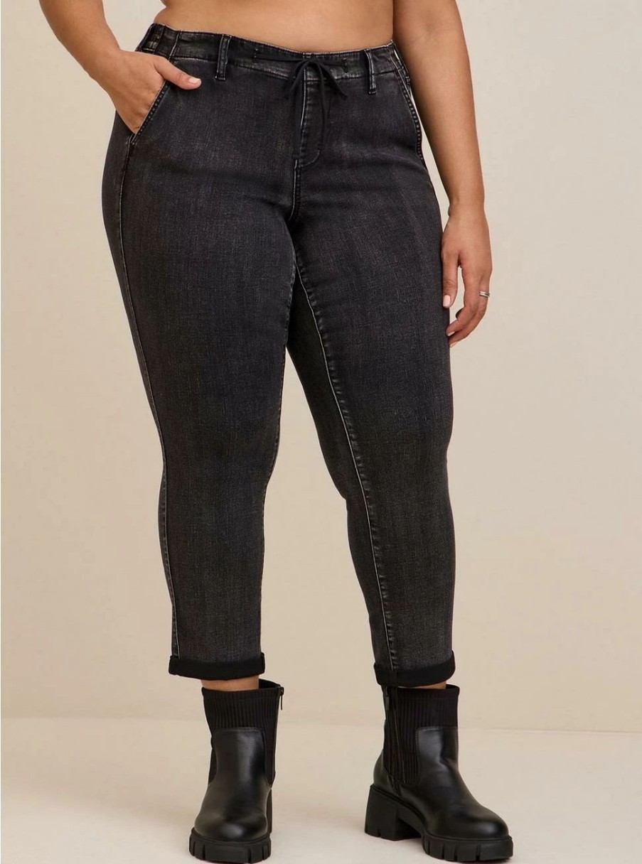 Jeans * | Torrid Pull-On Boyfriend Straight Super Soft Mid-Rise Jean