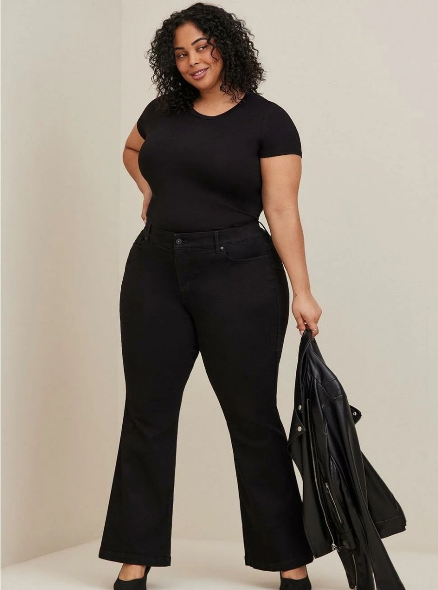 Jeans * | Torrid Bombshell Flare Premium Stretch High-Rise Jean