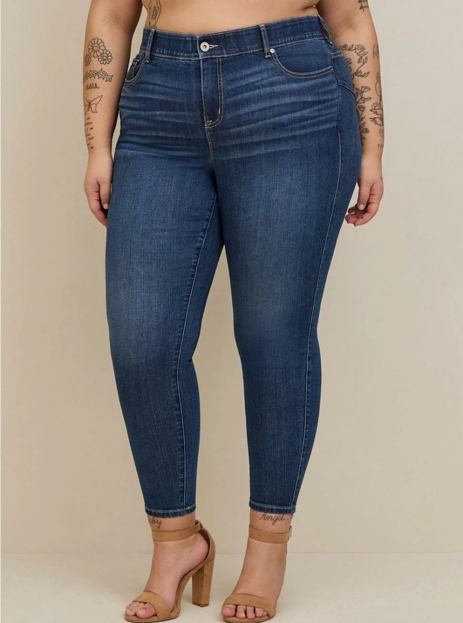 Jeans * | Torrid Bombshell Skinny Vintage Stretch High-Rise Jean (Regular)