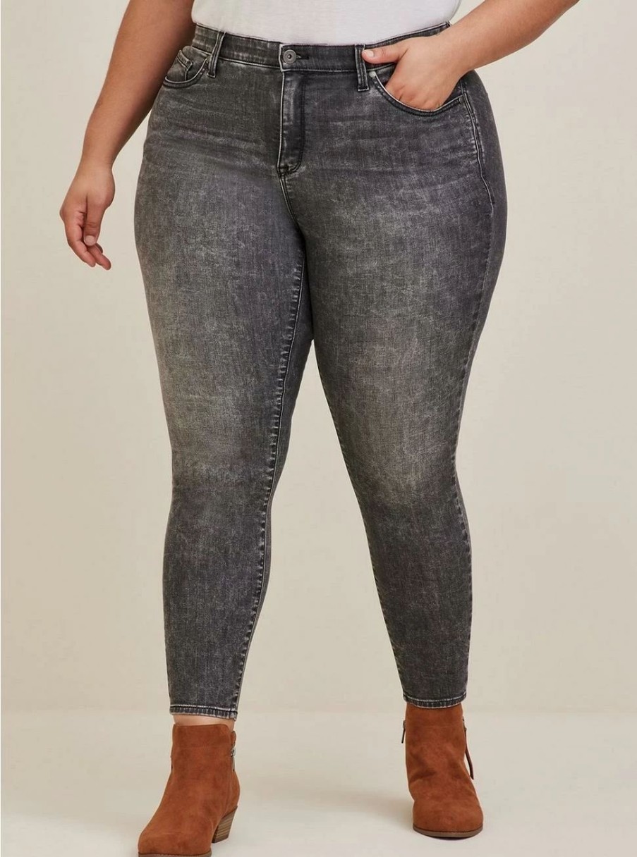 Jeans * | Torrid Sky High Skinny Super Soft High-Rise Jean