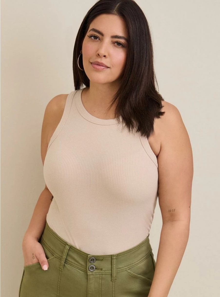 Tops * | Torrid Super Soft Rib High Neck Tank Top