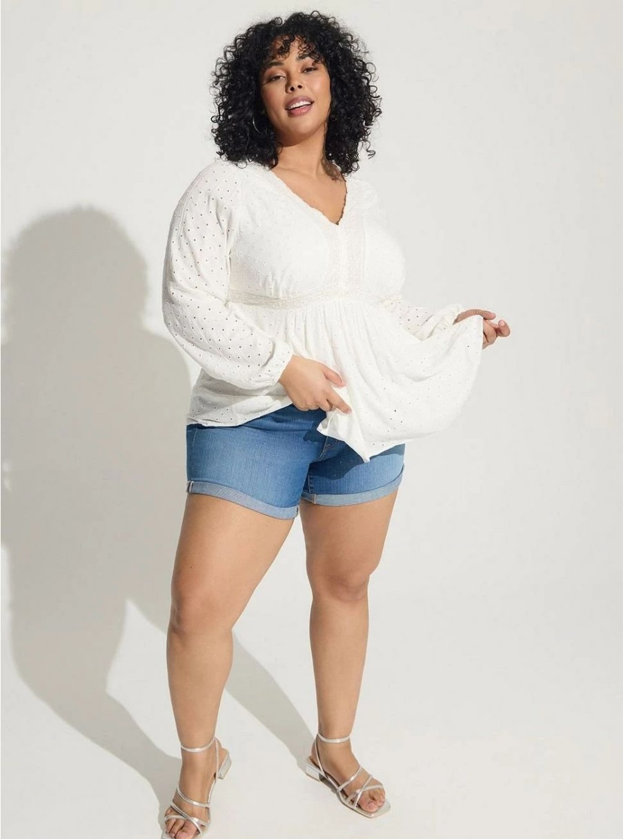 Jeans * | Torrid 5 Inch Vintage Stretch Mid-Rise Short