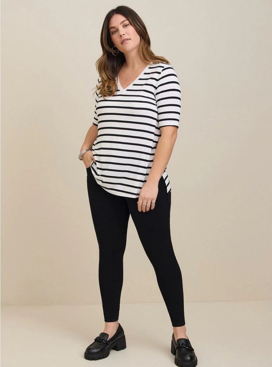 Tops * | Torrid Favorite Tunic Super Soft V-Neck Side Slit Tee