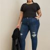 Jeans * | Torrid Perfect Boyfriend Ankle Vintage Stretch Mid-Rise Jean (Short)