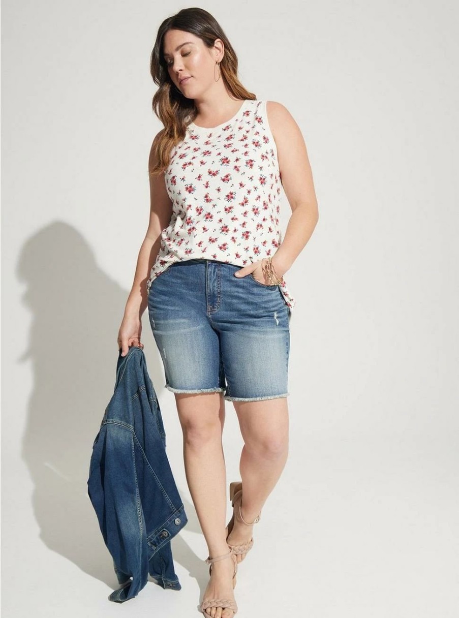 Tops * | Torrid Vintage Super Soft Slub Crew Neck Tank