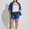 Bottoms * | Torrid Bermuda Boyfriend Vintage Stretch Mid-Rise Short