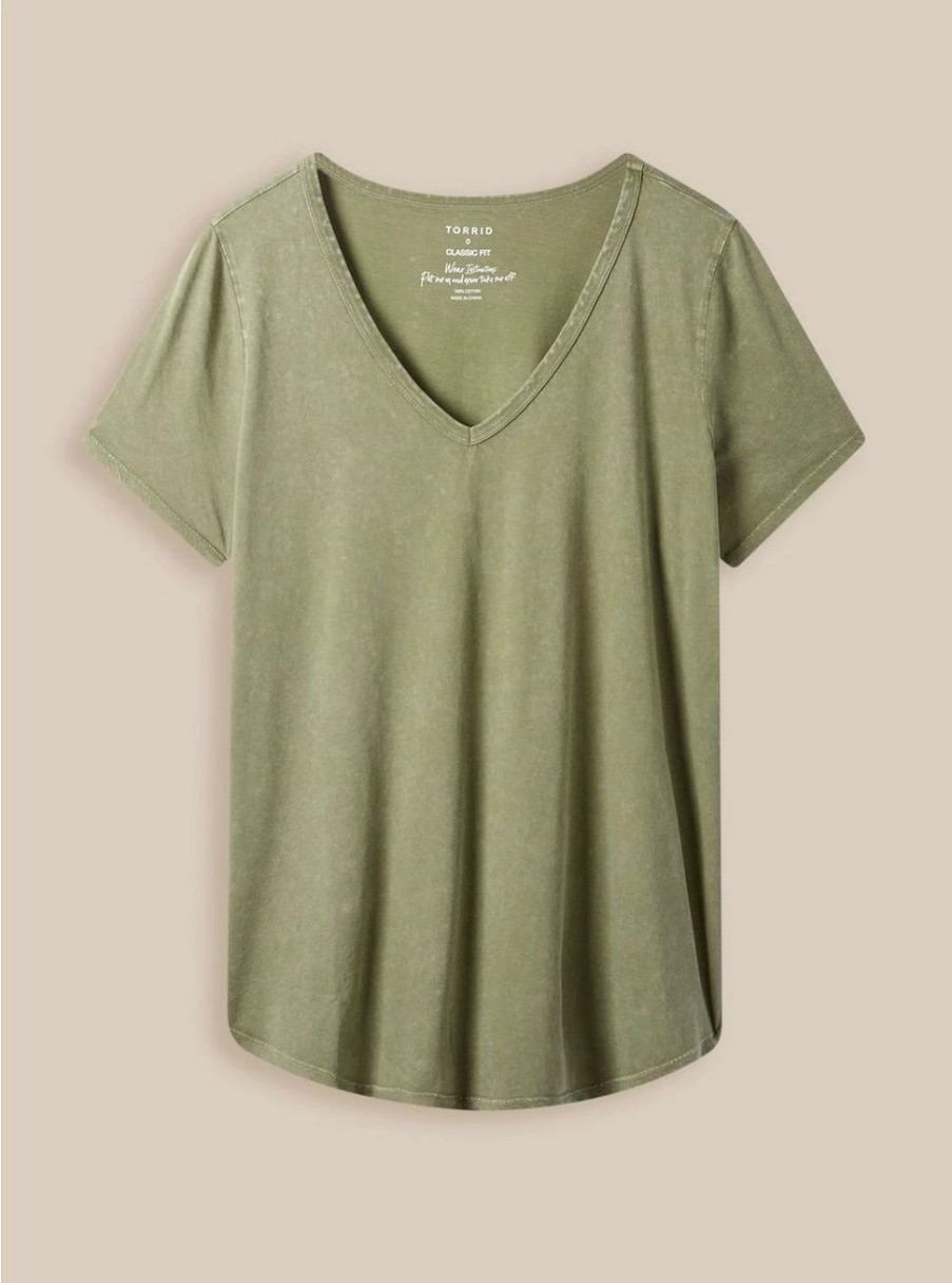 Tops * | Torrid Cotton V-Neck Tee