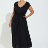 Dresses * | Torrid Maxi Textured Woven Double Slit Dress