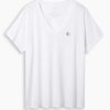 Tops * | Null Yin And Yang Relaxed Fit Signature Jersey V-Neck Tee