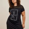 Dresses * | Torrid Disney Minnie Mouse T-Shirt Mini Mesh Yoke Dress