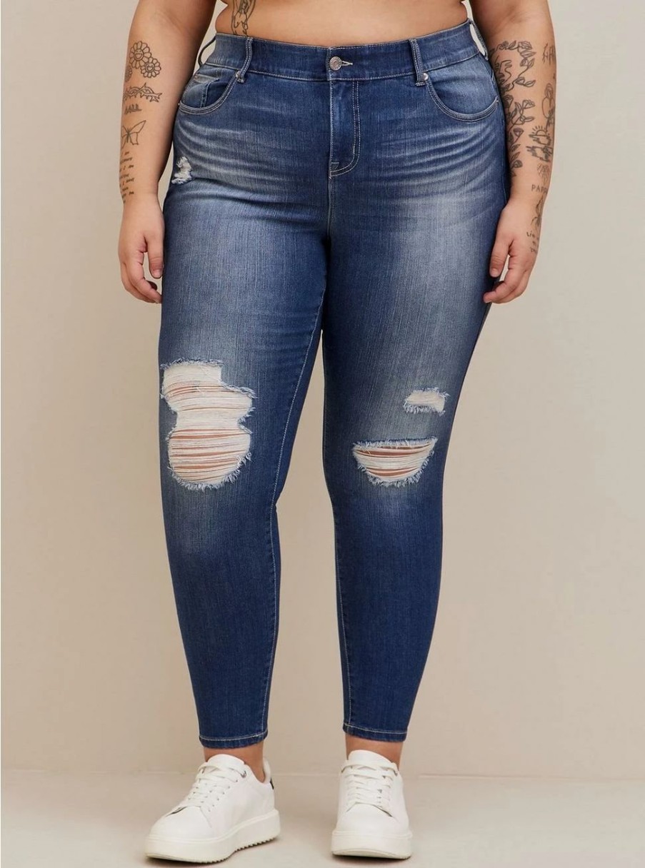 Jeans * | Torrid Bombshell Skinny Premium Stretch High-Rise Jean