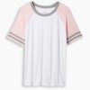 Tops * | Torrid Classic Fit Super Soft Slub Crew Neck Varsity Raglan Tee