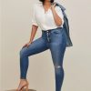 Jeans * | Torrid Bombshell Skinny Premium Stretch High-Rise Jean