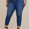 Jeans * | Torrid Perfect Skinny Ankle Vintage Stretch Mid-Rise Jean (Tall)