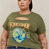 Tops * | Torrid Foreigner Classic Fit Cotton Keyhole Tee