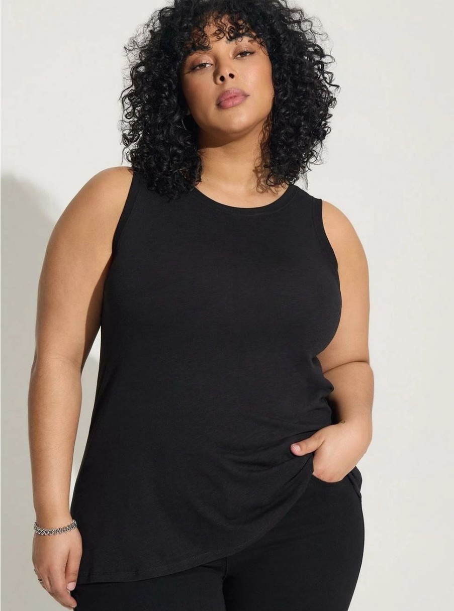 Tops * | Torrid Vintage Super Soft Slub Crew Neck Tank